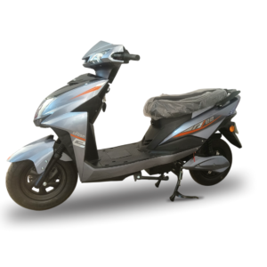 Gray eRise E2 Single Light electric scooter in an angled side view.
